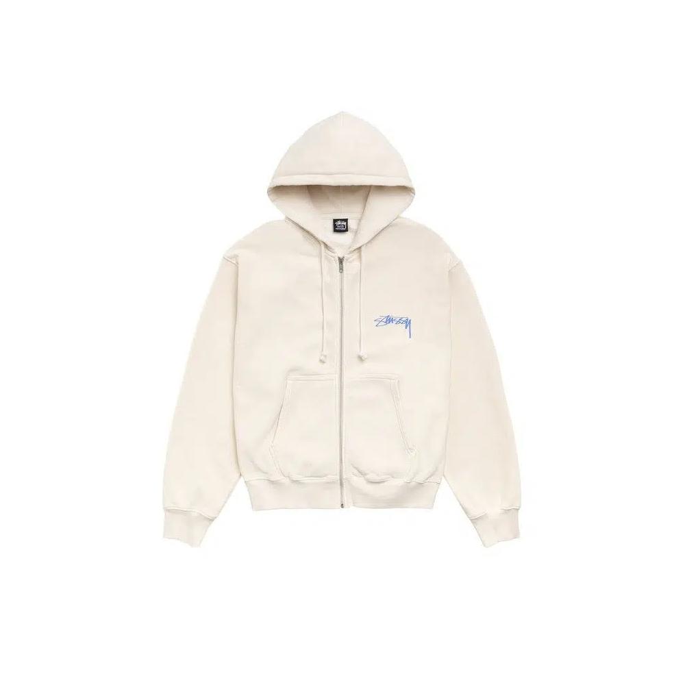 Худи Stussy Stack Zip Hoodie Pigment Dyed 'Bone' 1