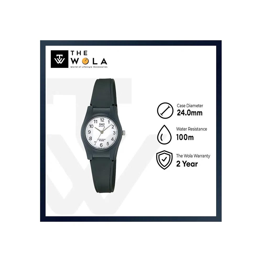 Watch By Citizen VQ03J001Y Женские аналоговые часы с черным резиновым ремешком 2