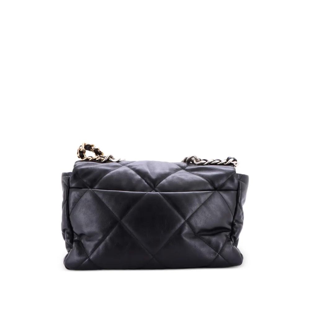 Большая стеганая сумка на плечо 19 Flap Bag Shiny Crumpled Calfskin 2