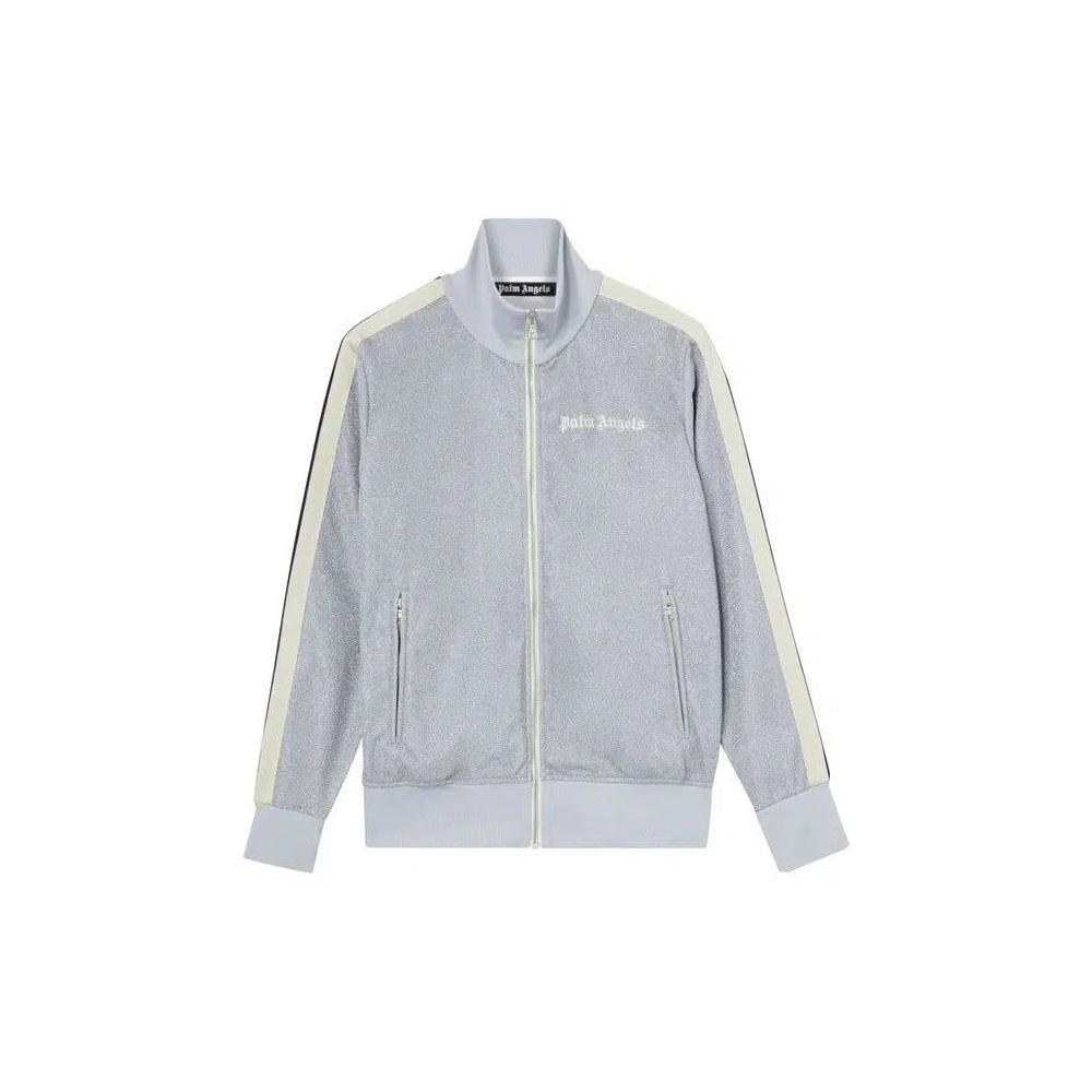 Трековые куртки Palm Angels Lurex Track Jacket 'Silver/Off White' 1