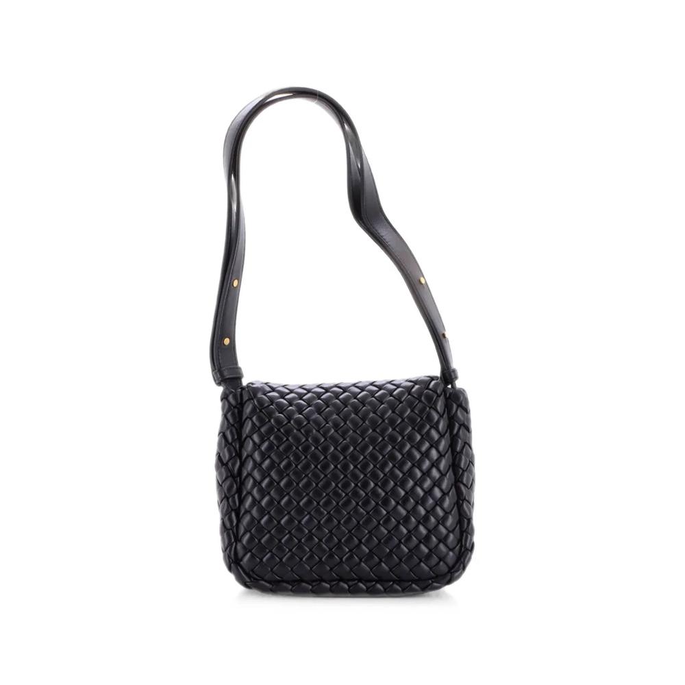 Маленькая сумка на плечо Cobble Flap Padded с плетением Intrecciato 2