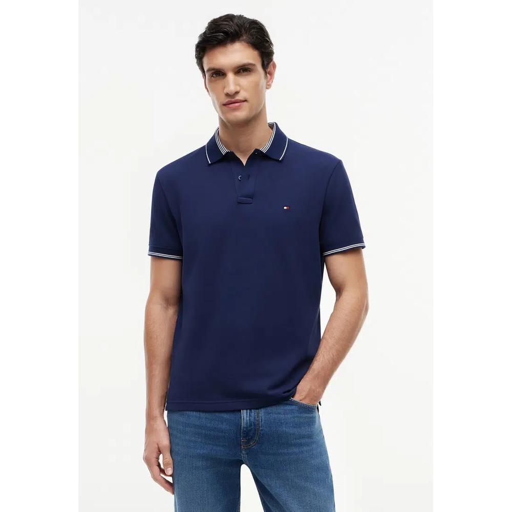 Поло Heritage Regular Fit Stripe Trim Polo Shirt - Th Mainline 1