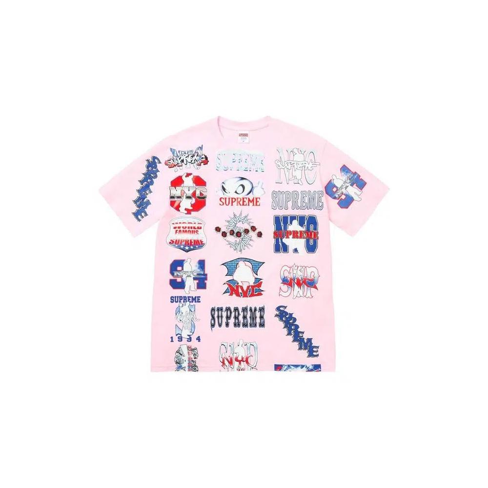 Футболки Supreme Flash Tee 'Light Pink' 1