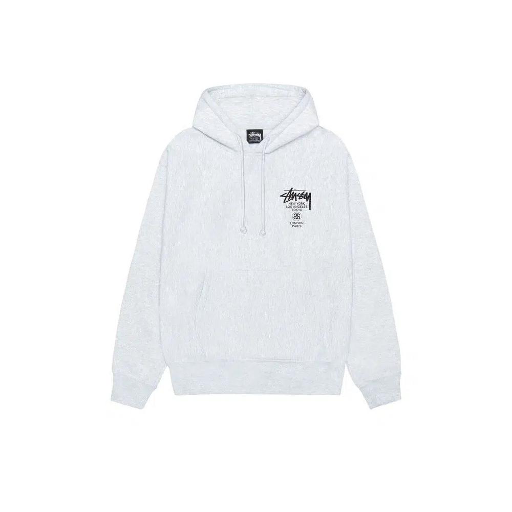 Худи Stussy World Tour Hoodie 'Ash Heather' 1