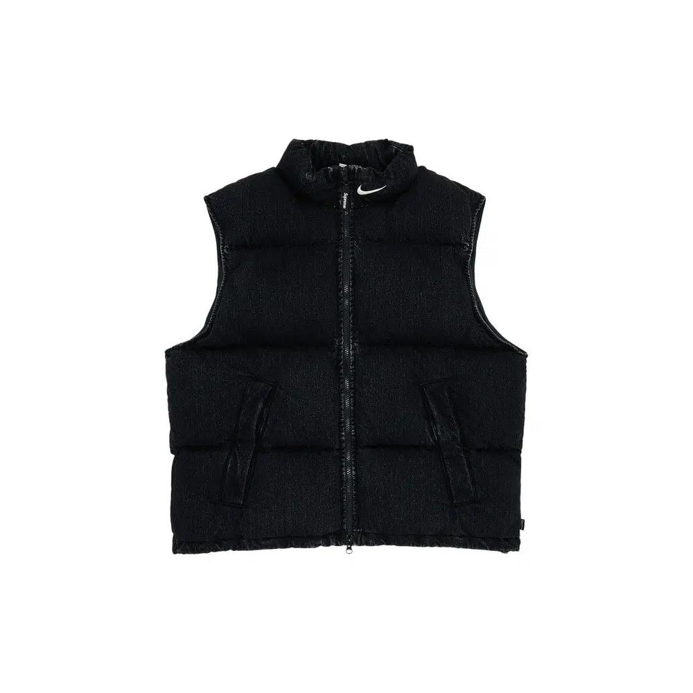 Жилеты Supreme x Nike Denim Puffer Vest 'Black' 1