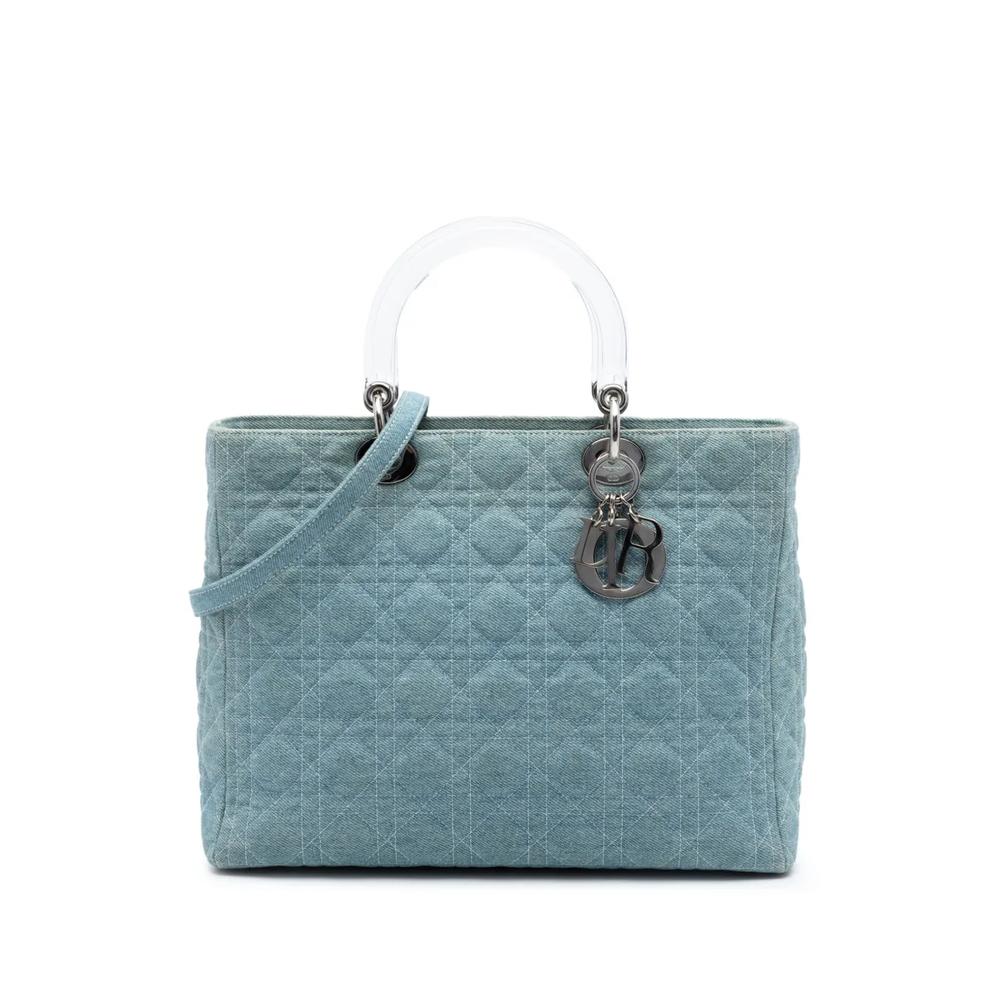 Большая сумка-сэтчел Cannage Acrylic Handles Lady Dior (1999 год) 1