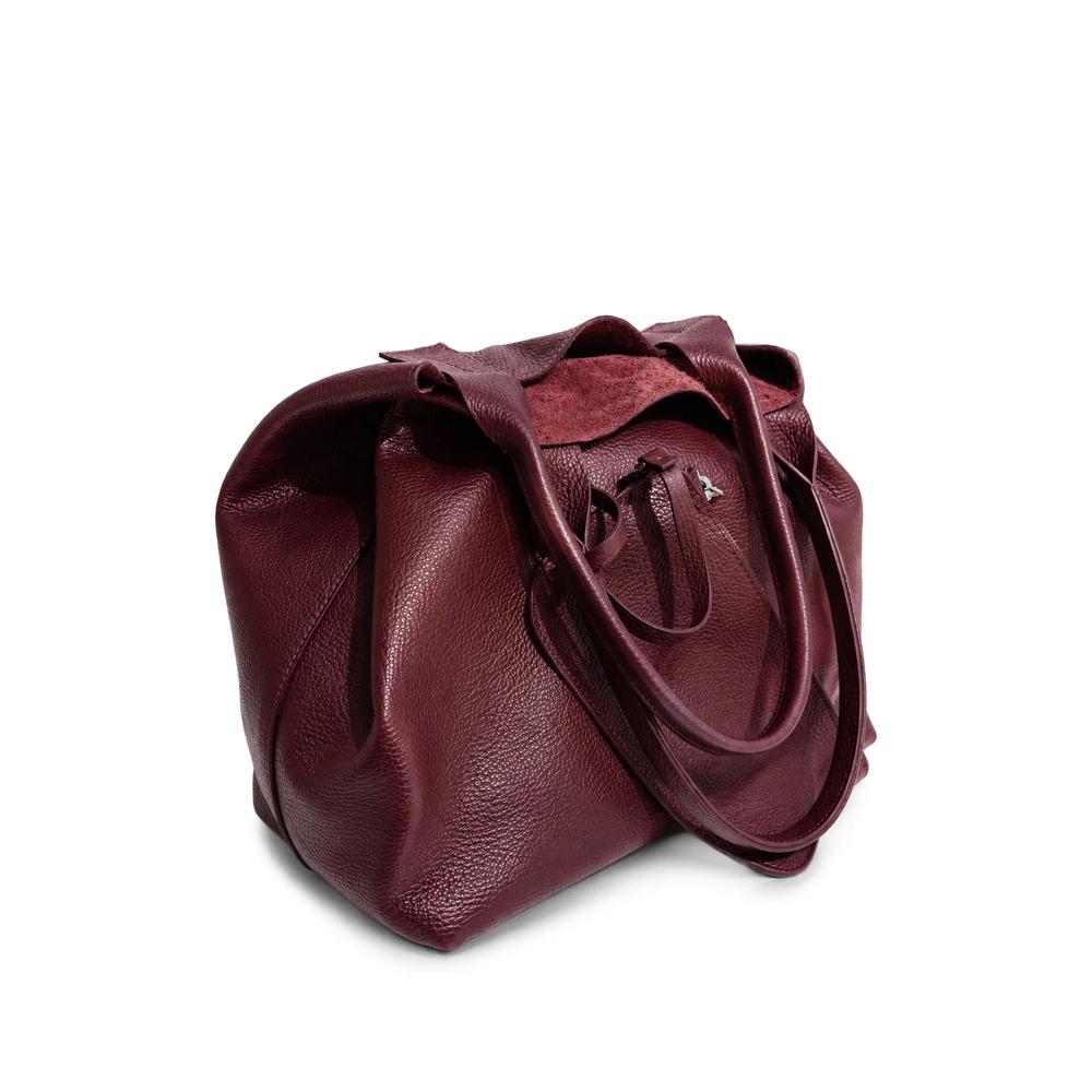 pebbled leather tote bag 2