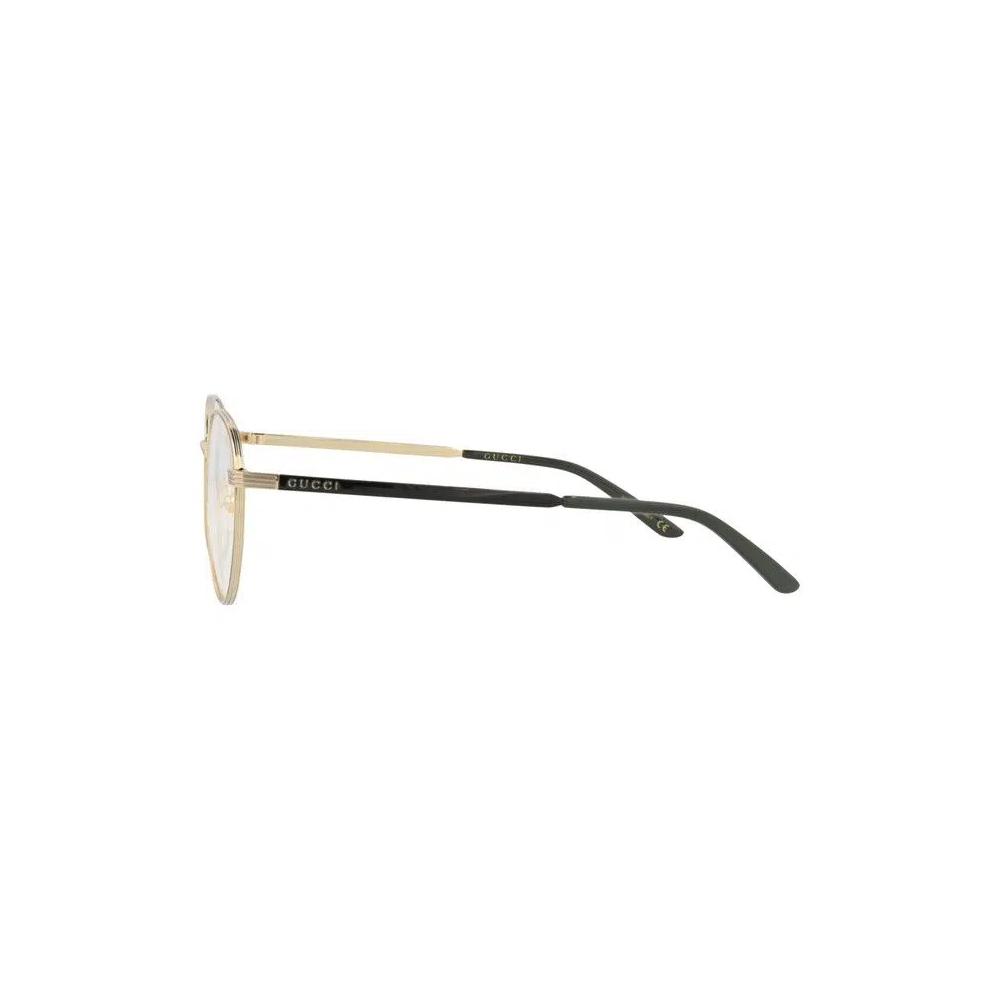 Очки Gucci Round-Frame Metal Optical Frames 'Золото/Черный/Прозрачный' 3