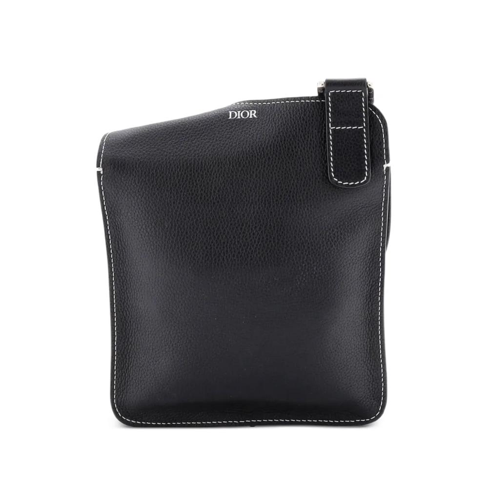 Сумка через плечо KAWS Saddle Flat Messenger Bag Leather with Applique 2