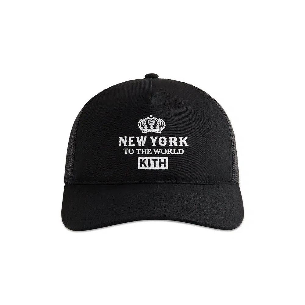 Кепки Kith New York To The World Relaxed Twill Nolan Trucker Hat 'Черный' 1