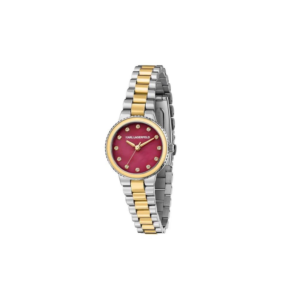 【2 года гарантии】KARL LAGERFELD Kaiser Collection 28mm Женские красные кварцевые часы R0553104512 1
