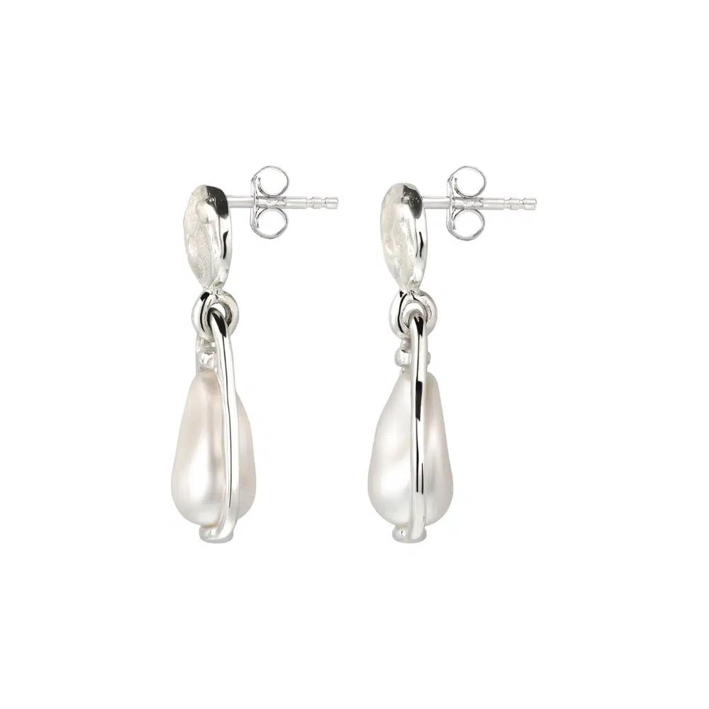Серьги-капли Swarovski® Pearl Hammered – серебро 925 4