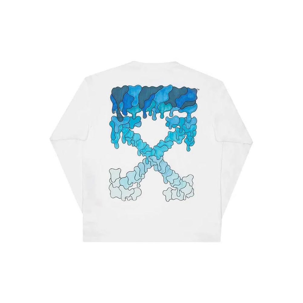 Футболки Off-White Blue Marker Double Sleeve Tee 'White/Blue' 2