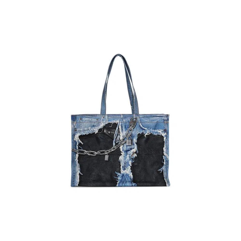 Сумки-тоут Acne Studios Denim Print Tote Bag 'Mid Blue' 1