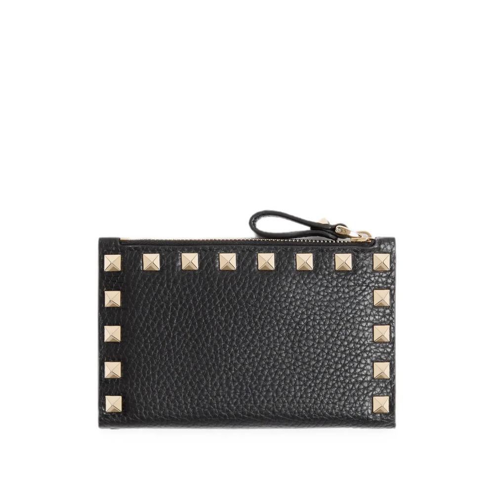 Картхолдер Rockstud из зернистой кожи на молнии 2