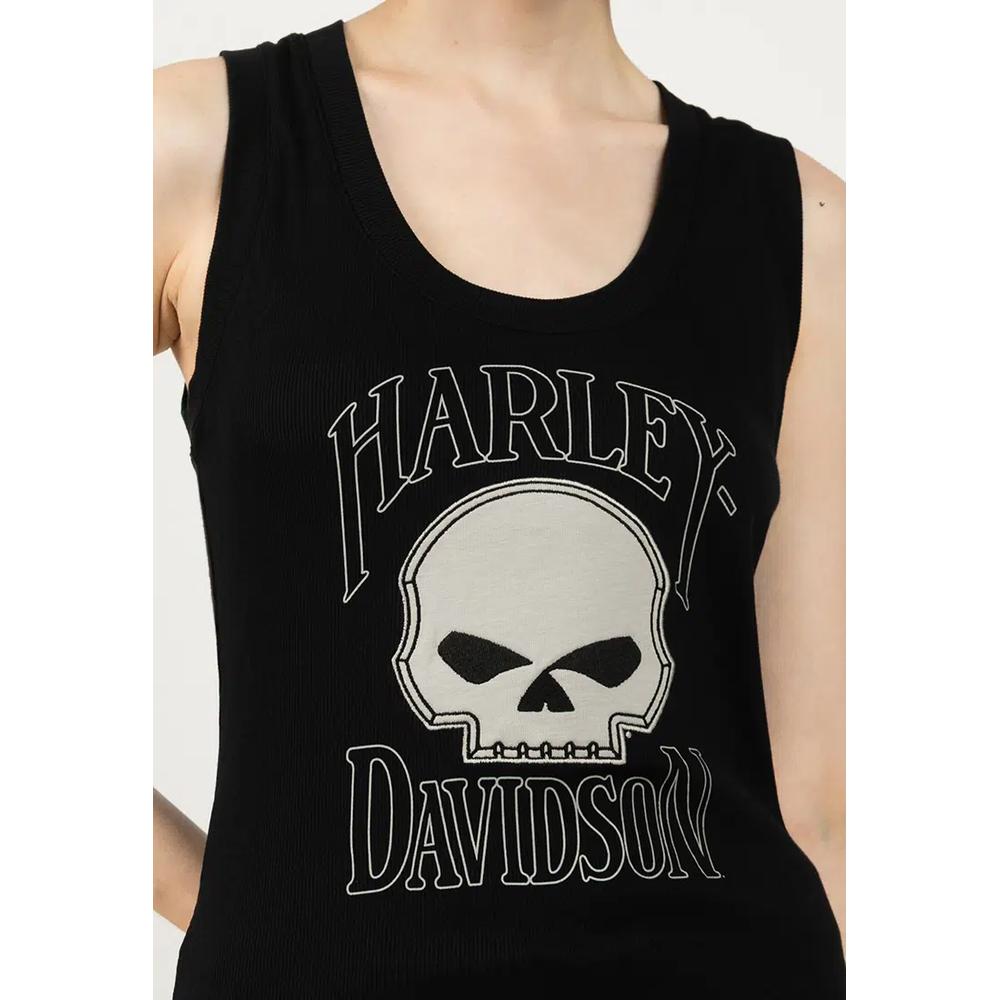 Harley-Davidson® Willie G™ Ребристый топ-майка с черепом 3