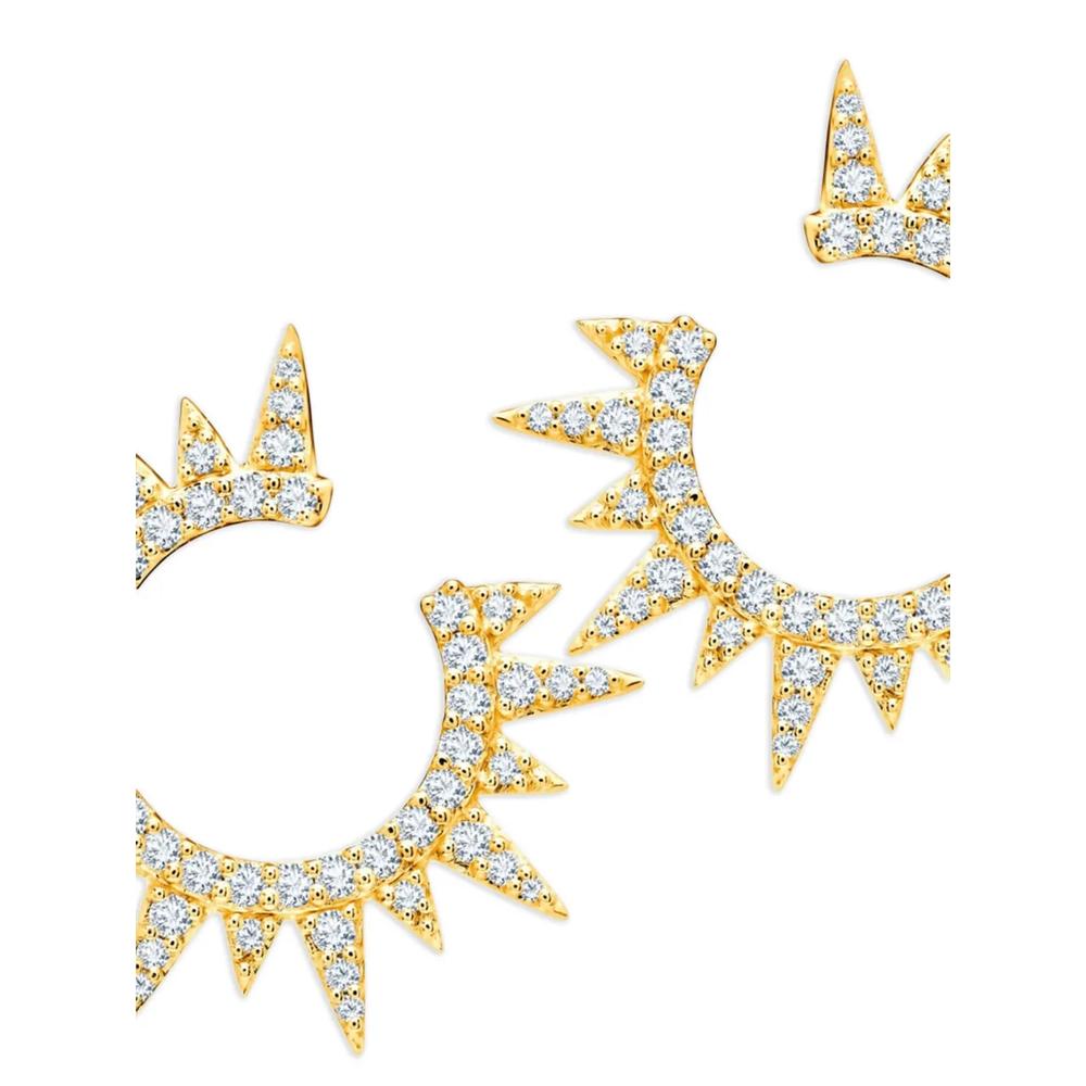 Серьги Starburst из желтого золота с бриллиантами 2