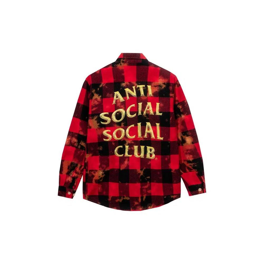 Фланелевые рубашки Anti Social Social Club Chromey Tie Dye Flannel 'Красный' 2