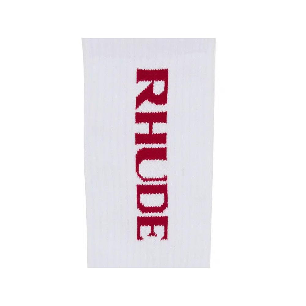 Носки и гольфы Rhude Filtaro Logo Sock 'White/Red' 3