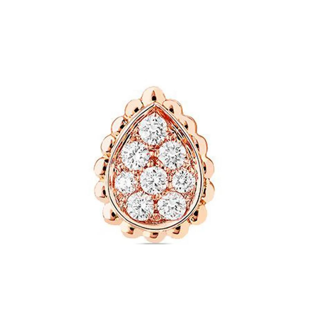 Серьги-гвоздики Serpent Bohème XS из розового золота с бриллиантами 2