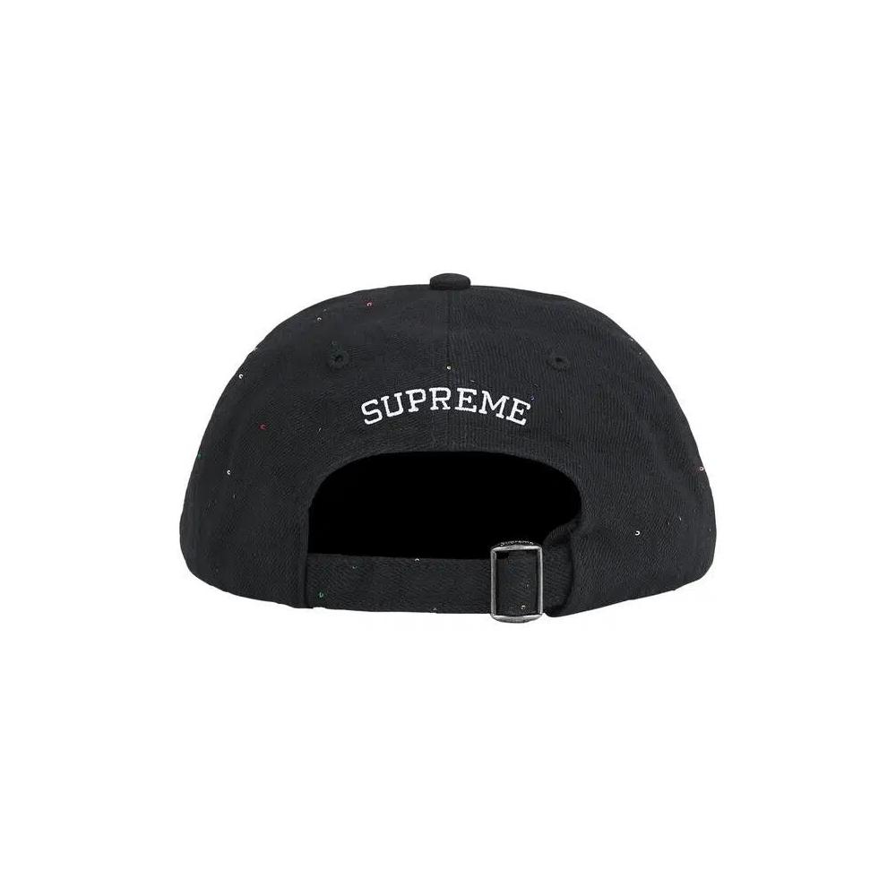 Кепки Supreme Sequin Denim Classic Logo 6-Panel 'Black' 2