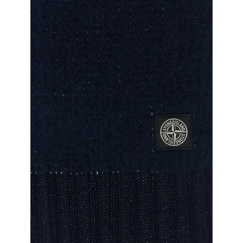 ribbed-knit logo-patch scarf 3