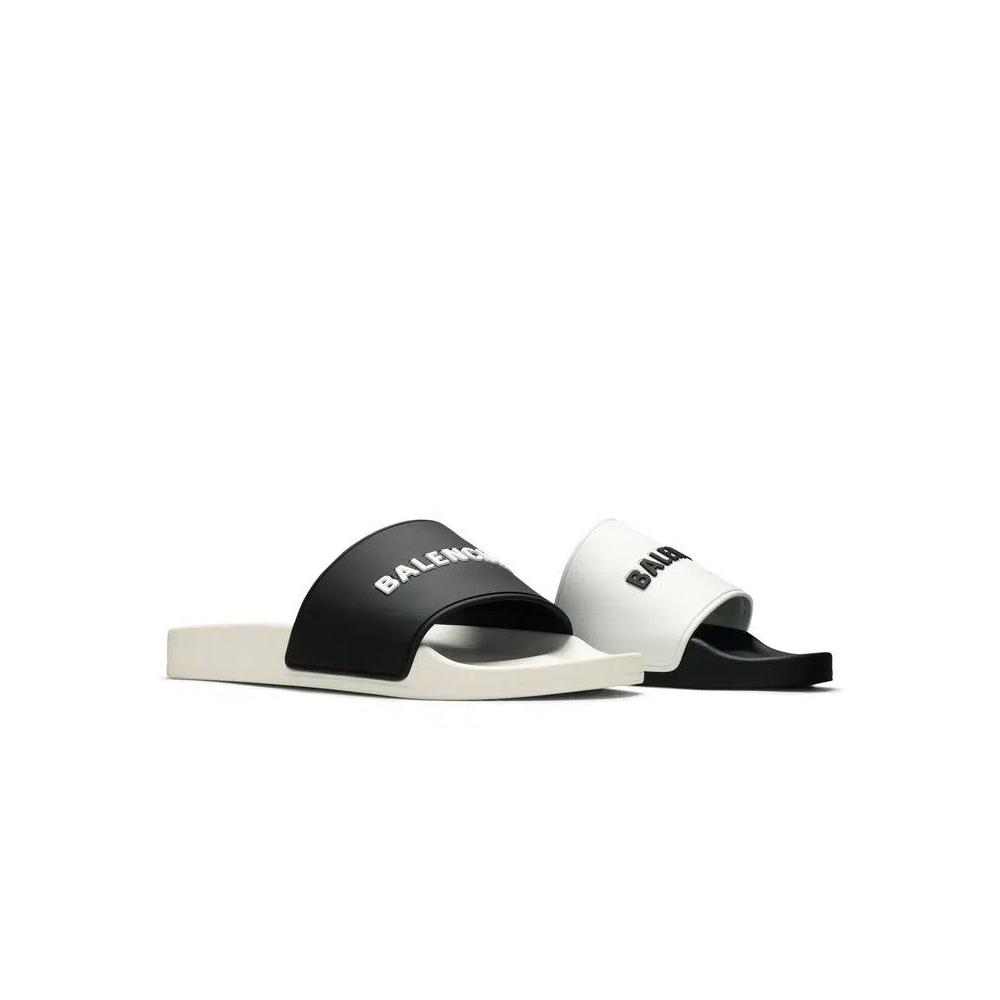 Шлепанцы Balenciaga Pool Slides 'White Black' 8