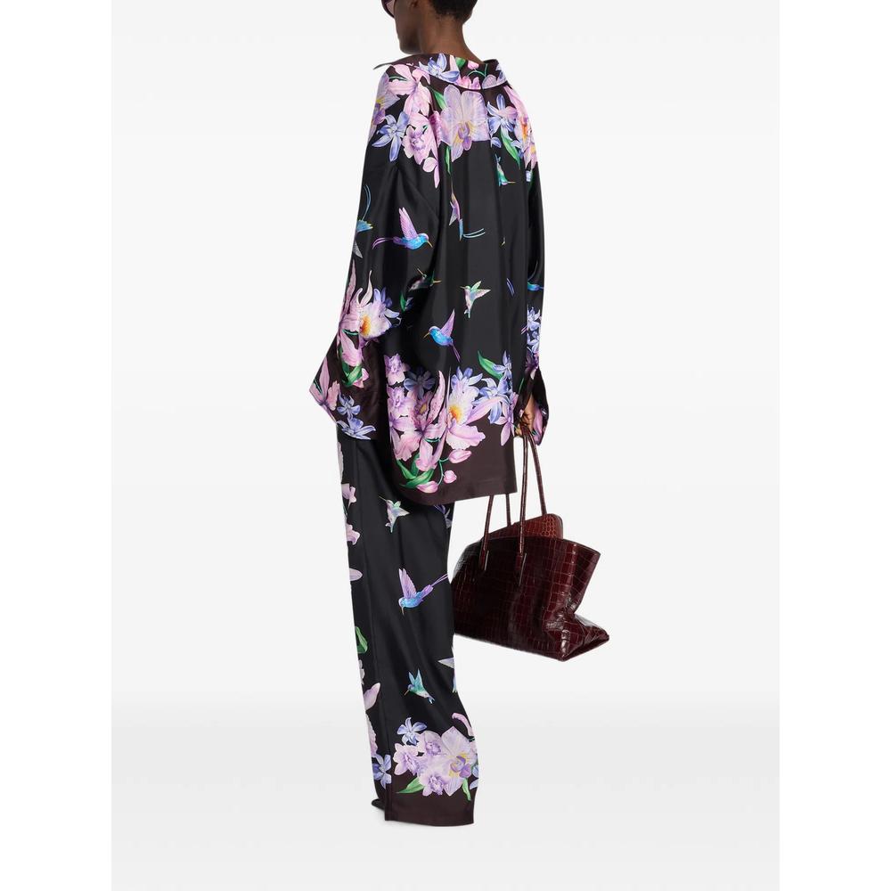 floral-print silk trousers 4