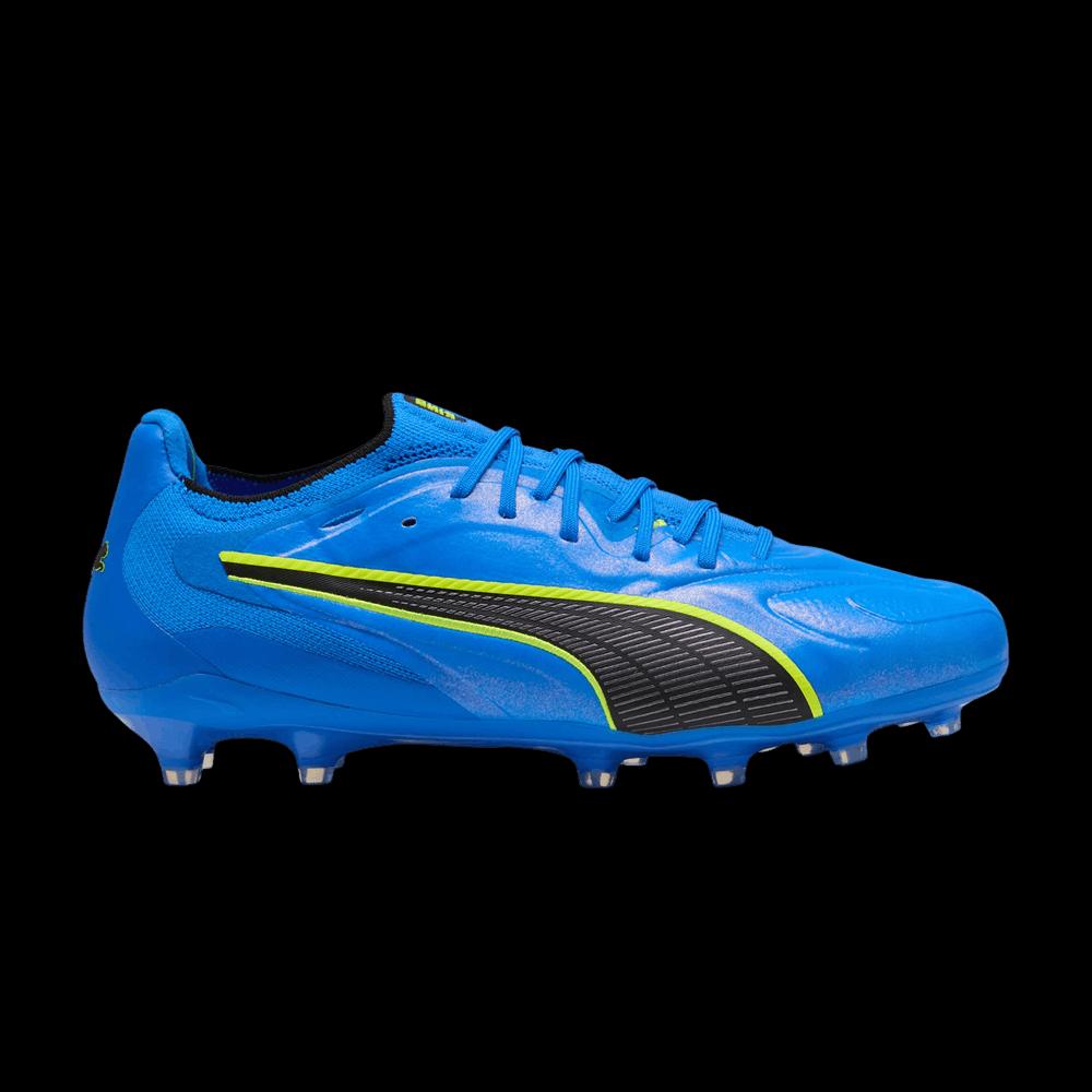 Бутсы Puma King 20 Ultimate Firm/Artificial Ground 'Ультра Синий Лаймовый Сквиз' 1
