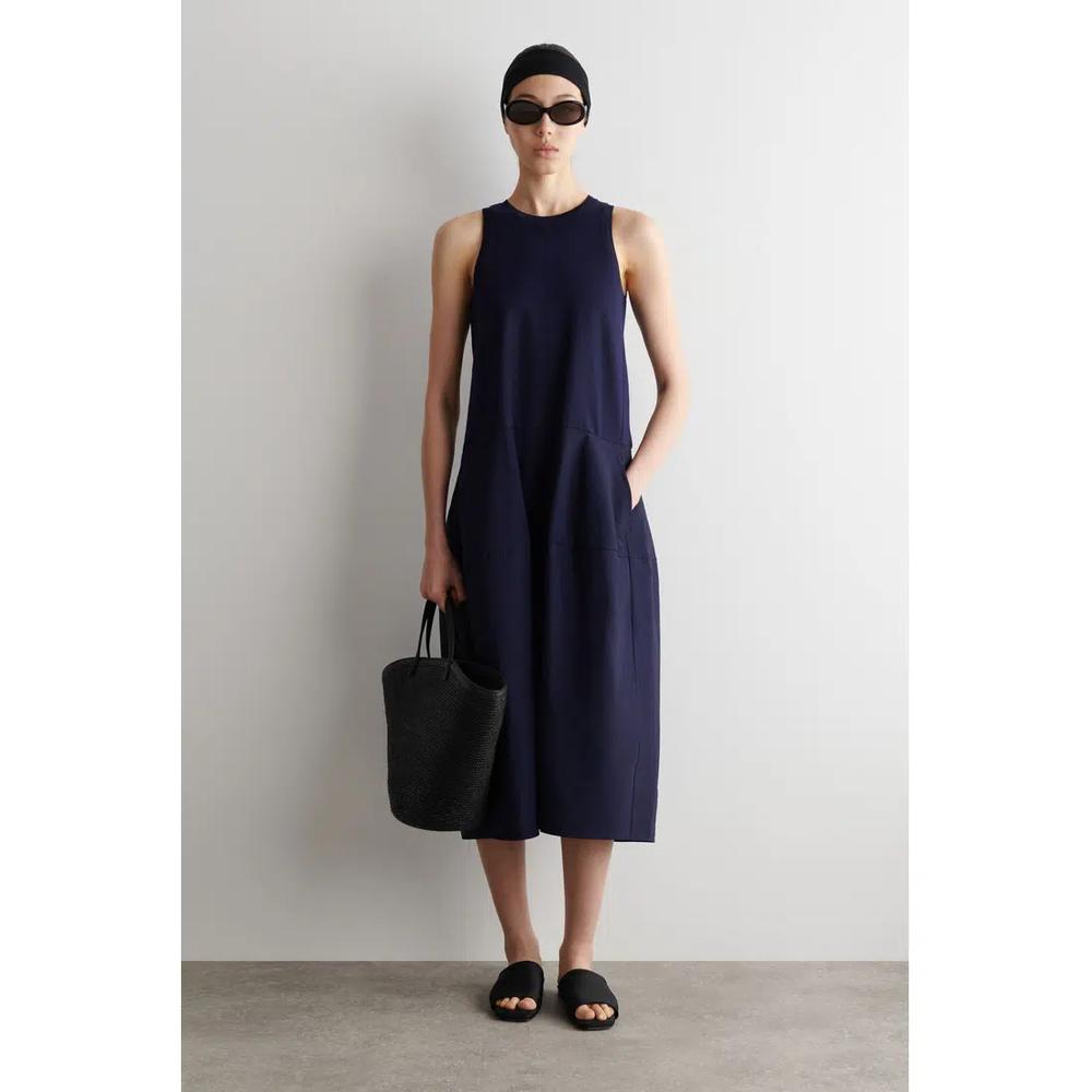 ПЛАТЬЕ-МИДИ БЕЗ РУКАВОВ С ПАНЕЛЯМИ 1