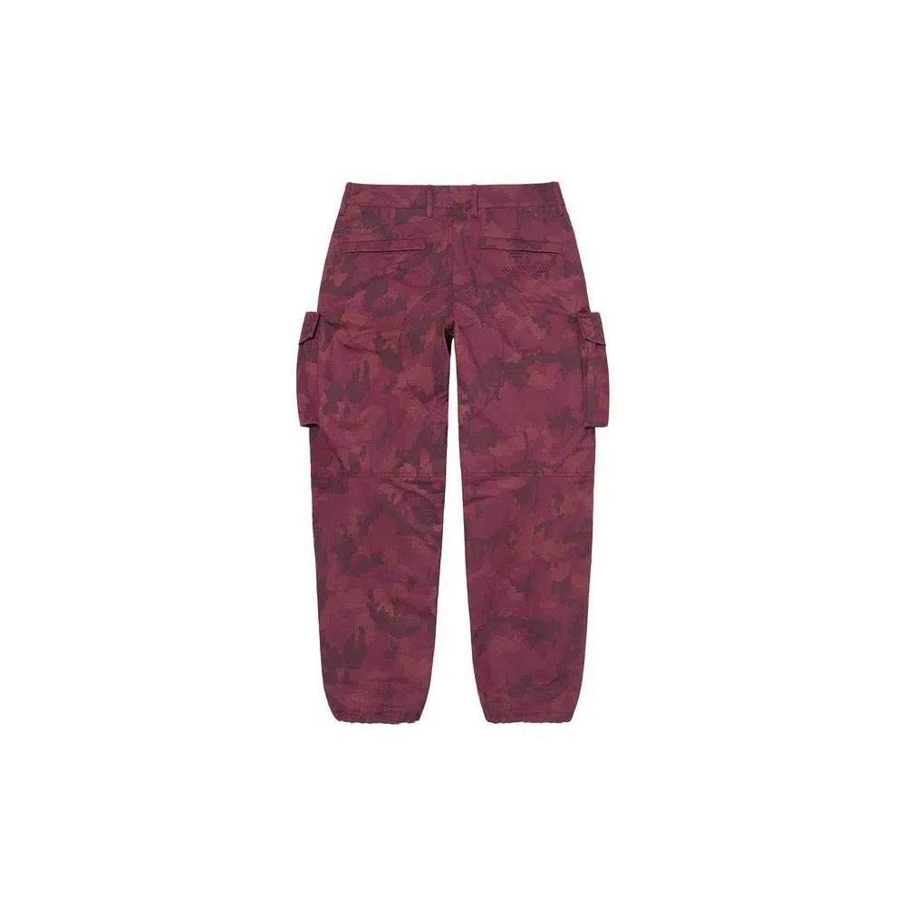 Карго-штаны Supreme x Stone Island Reactive Ice Camo Ripstop Cargo Pant «Красный» 2