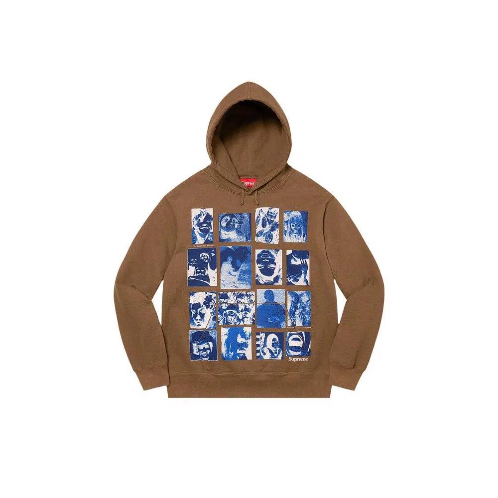Худи Supreme Collage Grid Hooded Sweatshirt 'Olive Brown' 1