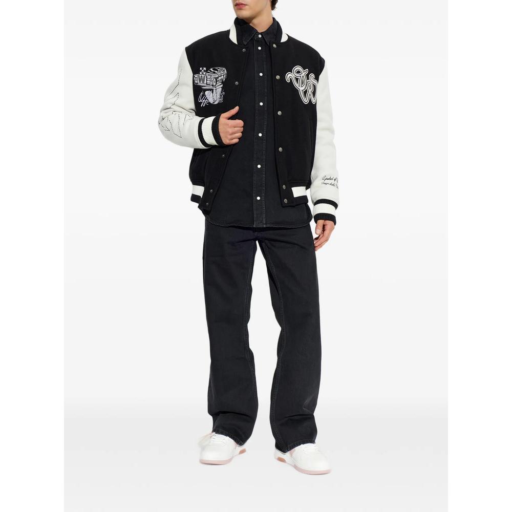 logo-embroidered denim shirt 2