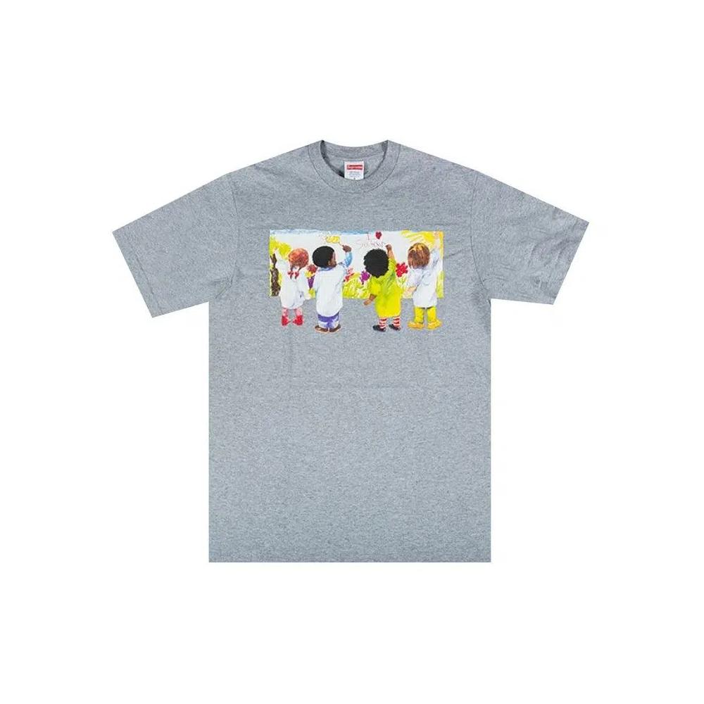 Футболки Supreme Kids Tee 'Heather Grey' 1