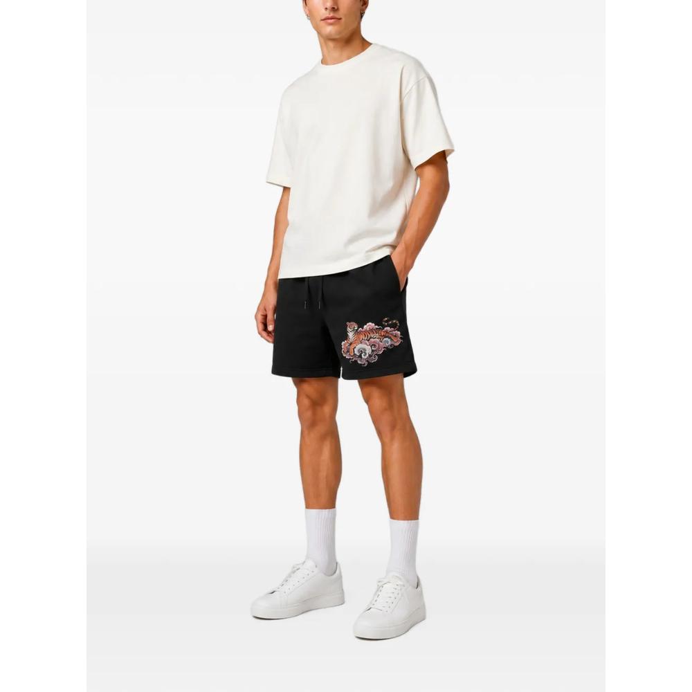 tiger-print drawstring shorts 3