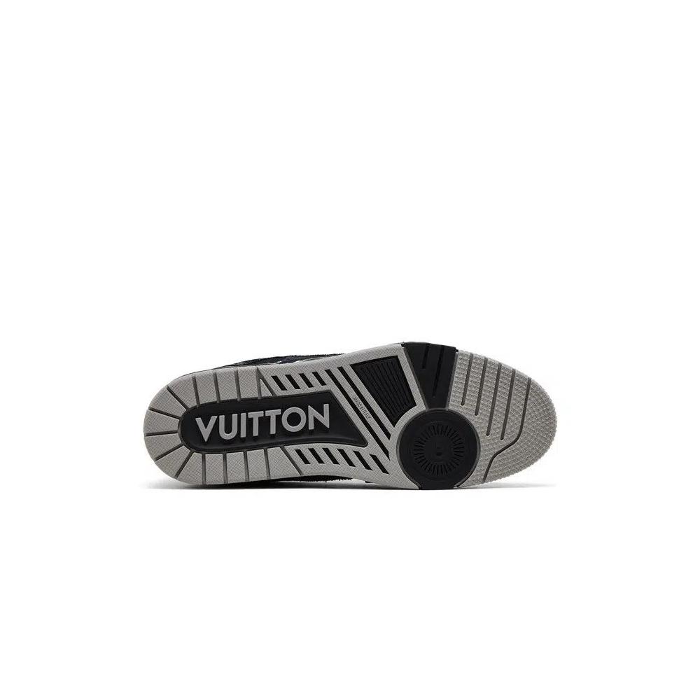 Кроссовки Louis Vuitton Trainer 'Black Monogram Denim' 4