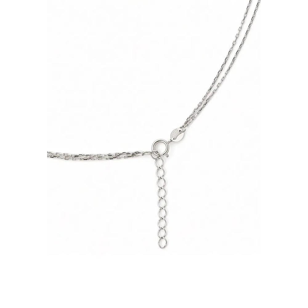 TOMEI Box Chain Necklace, белое золото 585/14K 3
