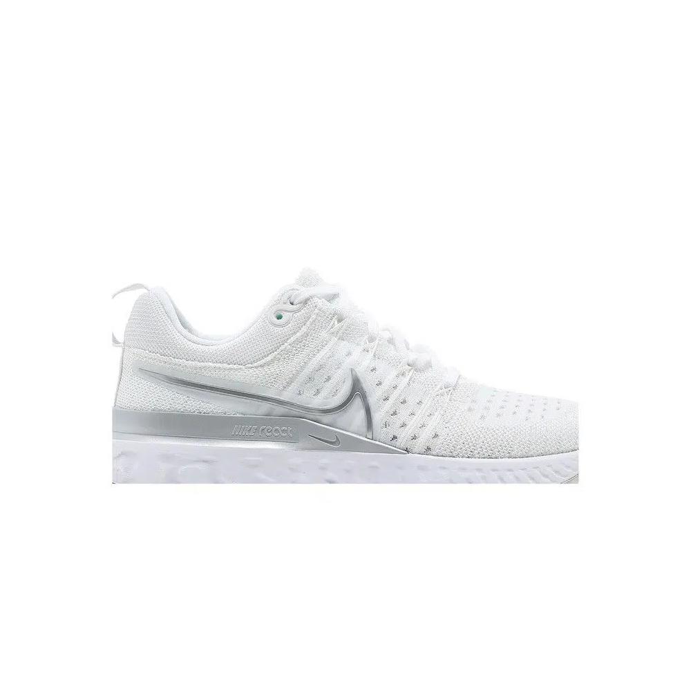 Кроссовки Nike Wmns React Infinity Run Flyknit 2 'White Metallic Silver' 2
