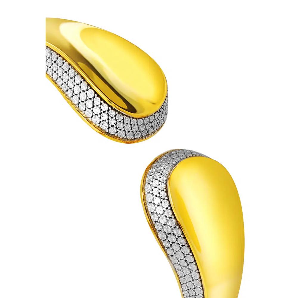 TOMEI Diamond Cut Collection, открытый браслет, желтое золото 916 3