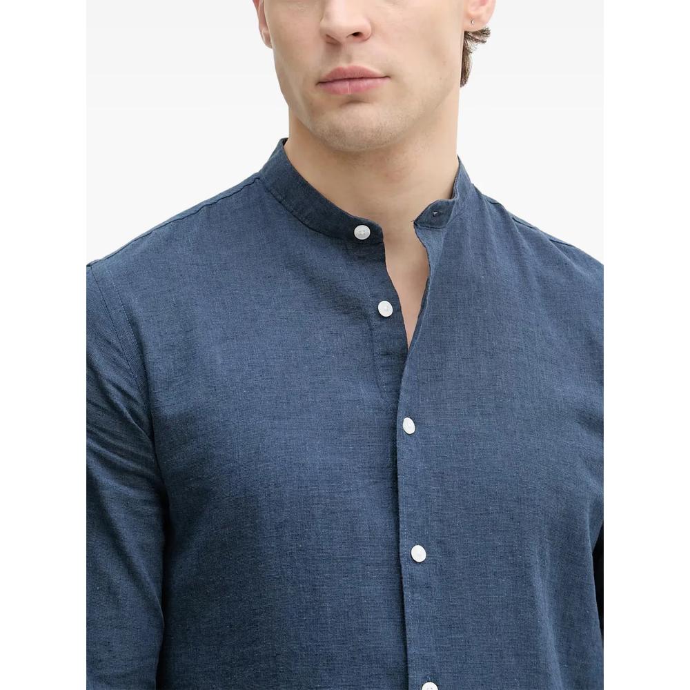 band-collar long-sleeve shirt 4