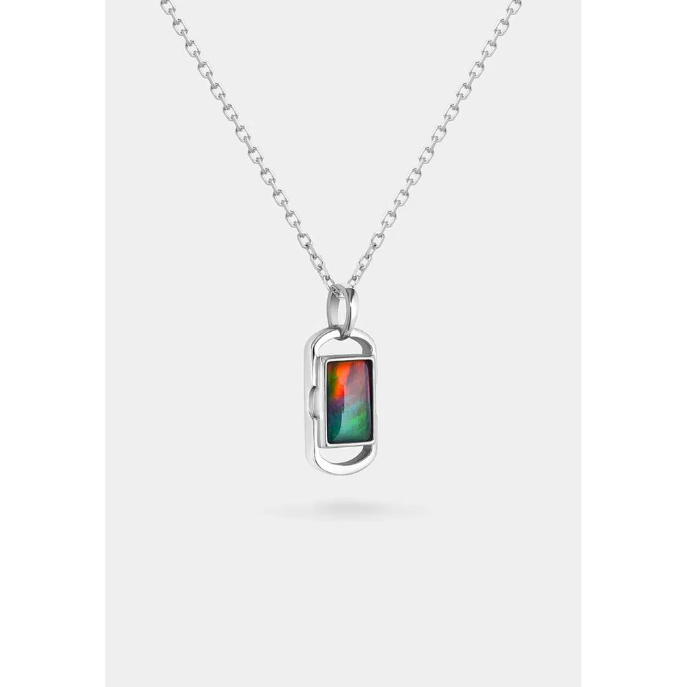 Подвеска Aura Paperclip с аммолитом 2