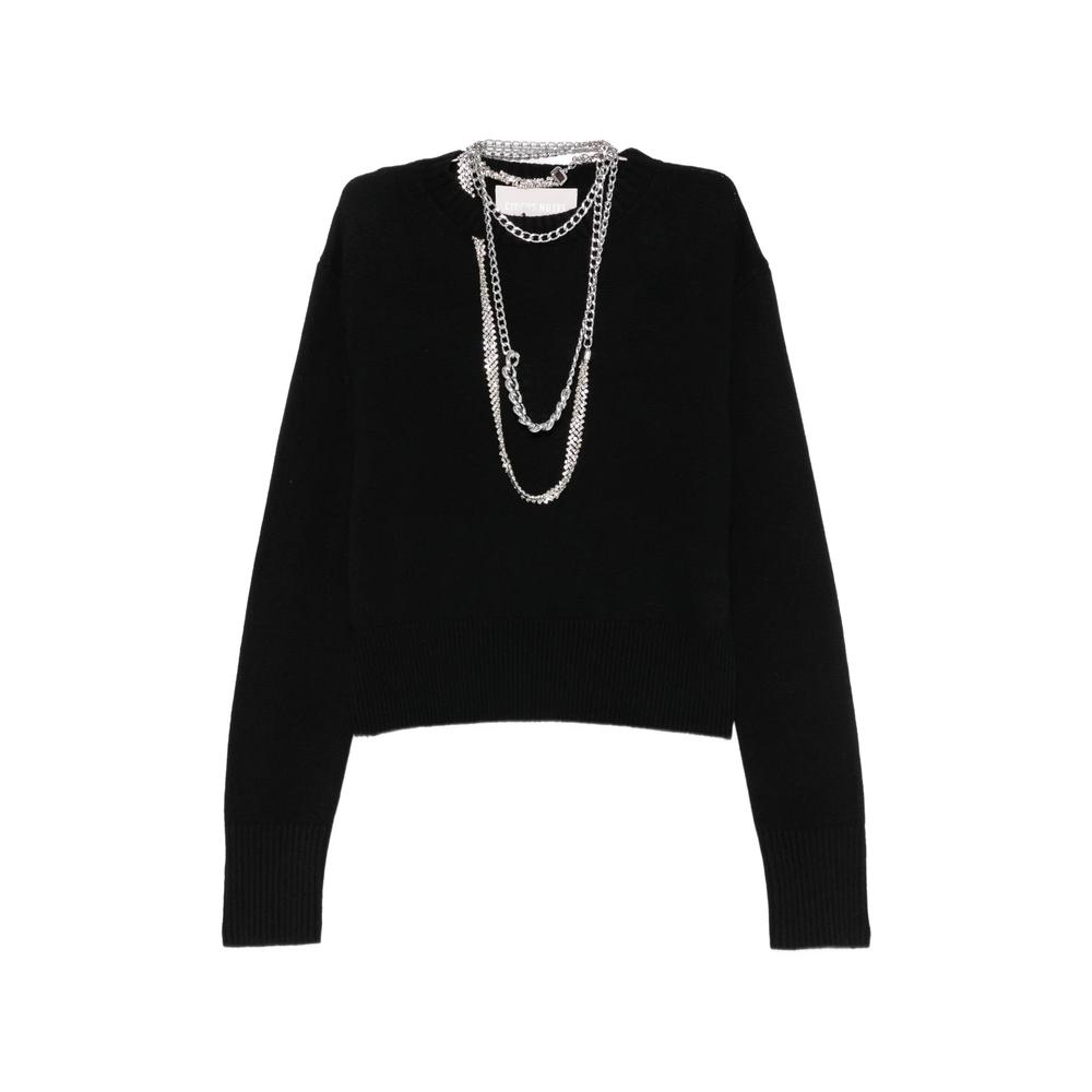 chain-embellished sweater 1