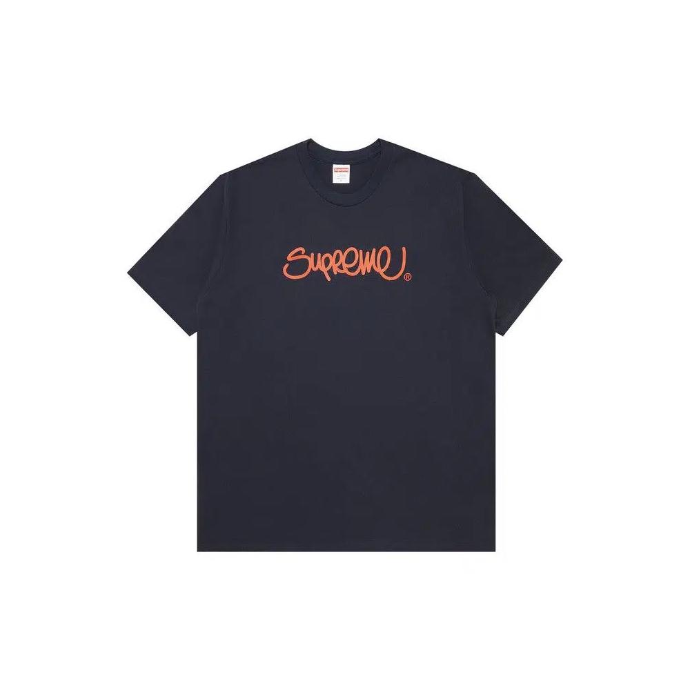 Футболки Supreme Handstyle Tee 'Navy' 1