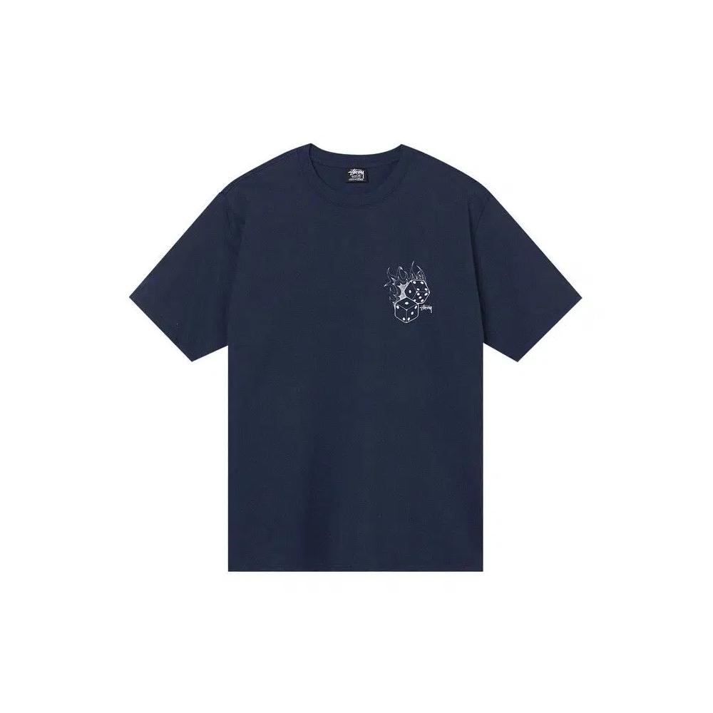 Футболки Stussy Fire Dice Tee «Темно-синий» 1