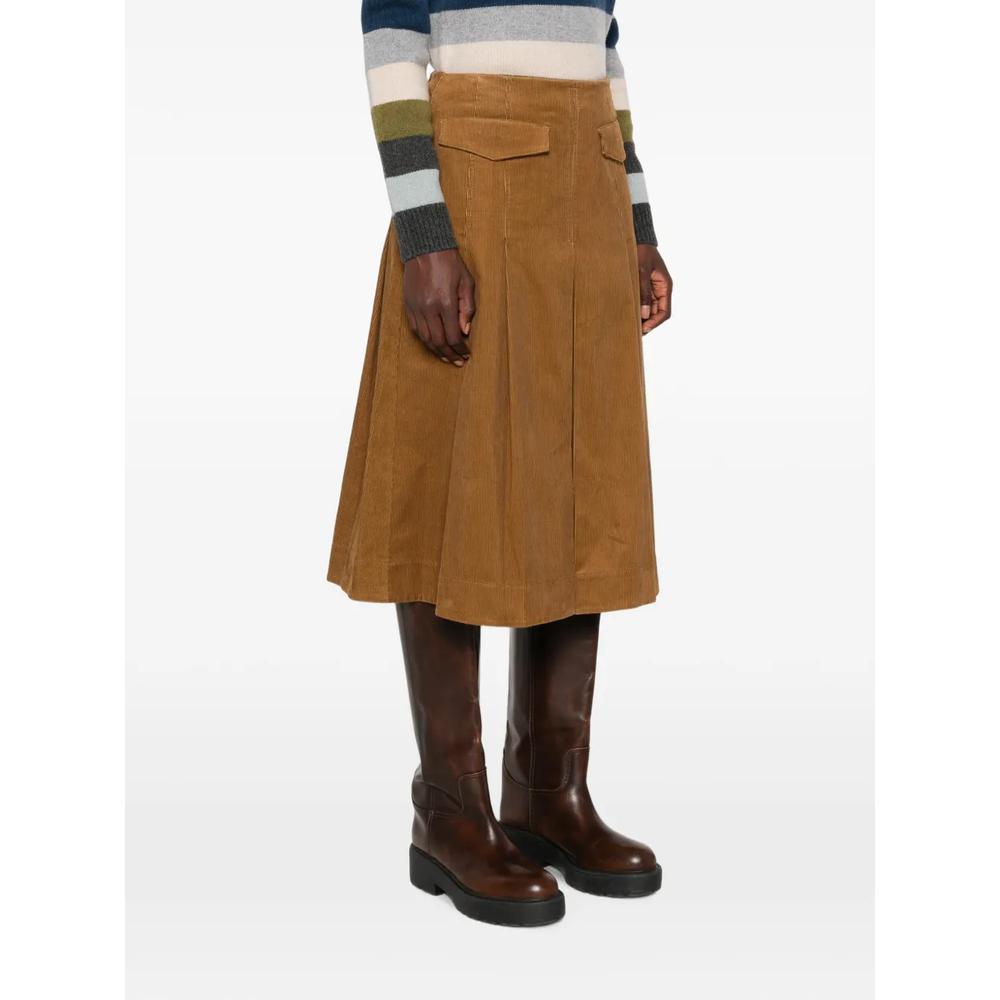 pleated corduroy midi skirt 3