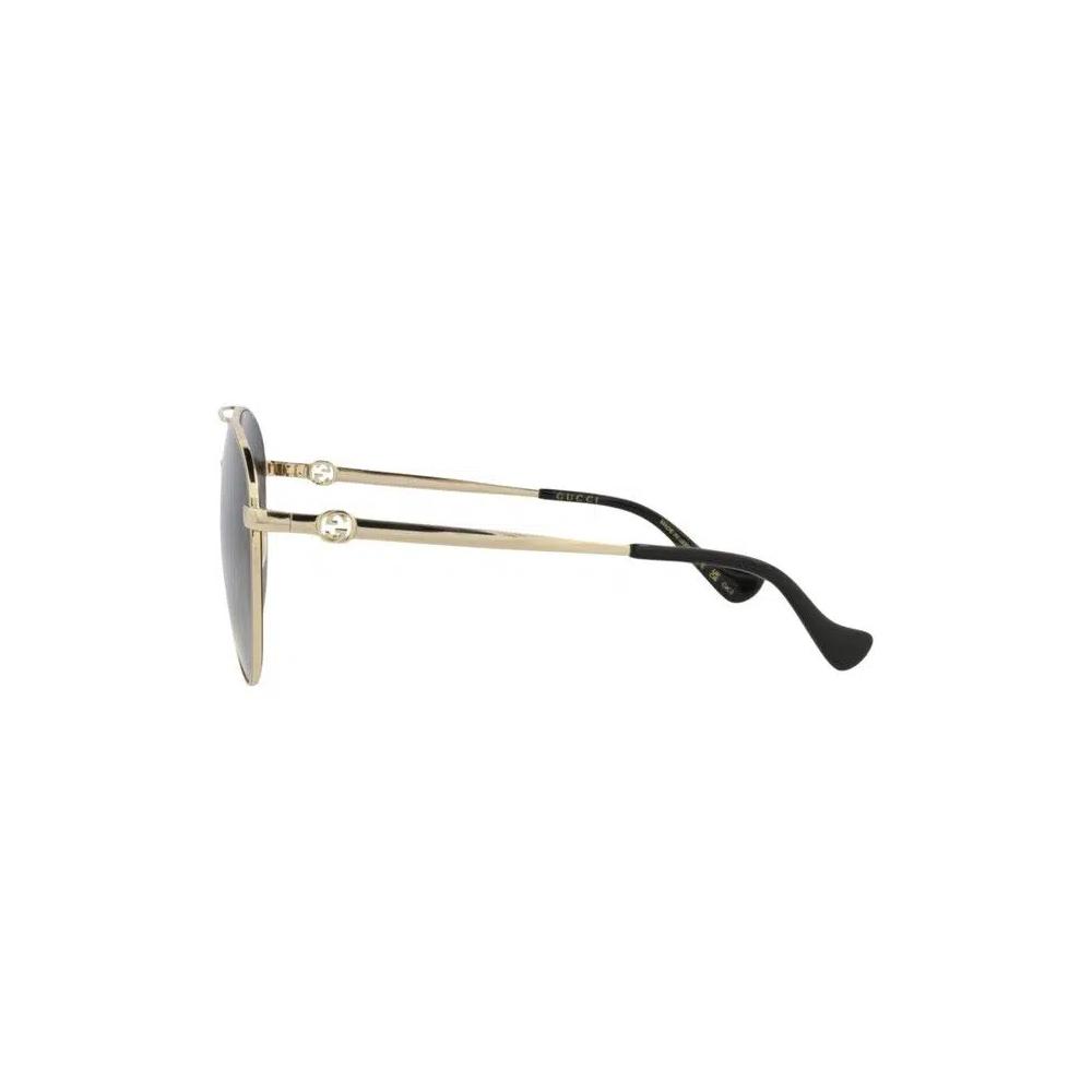 Очки Gucci Aviator-Frame Metal Sunglasses 'Gold Grey' 3