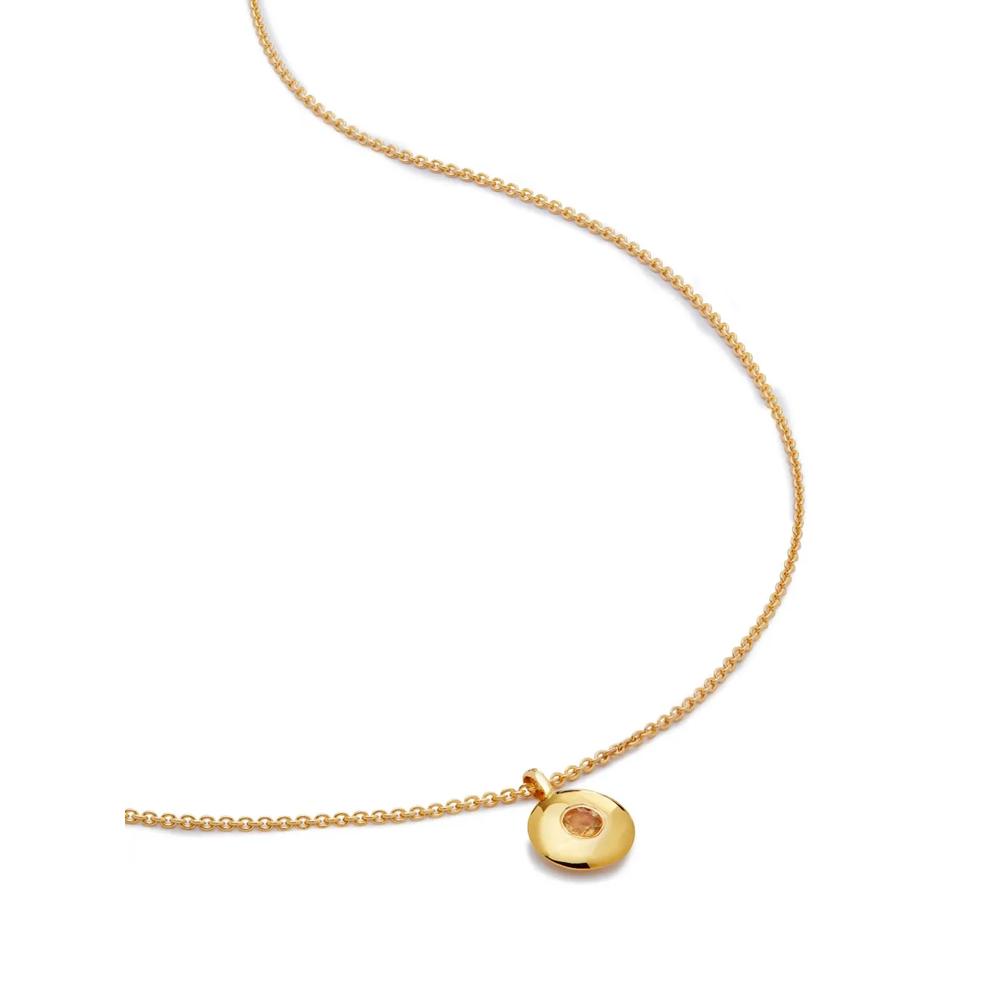 Колье Birthstone из переработанного золота с цитрином 1