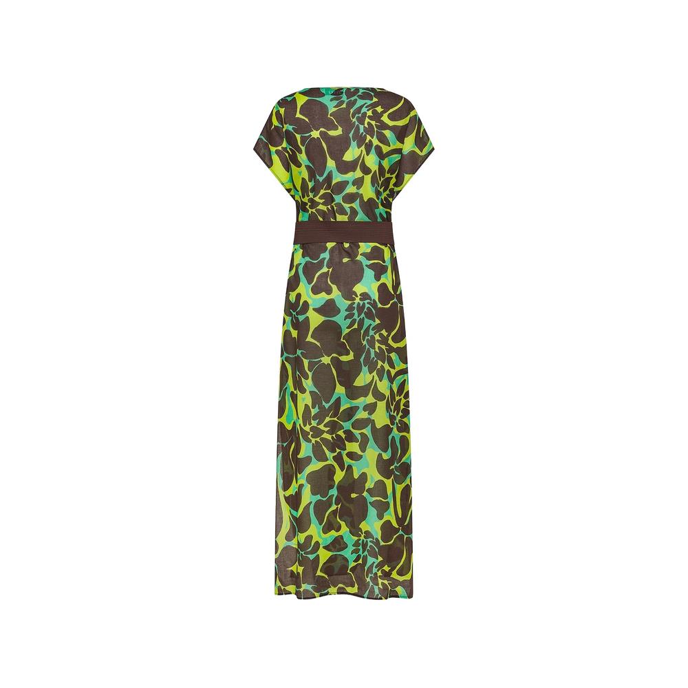 floral-print belted maxi dress 1