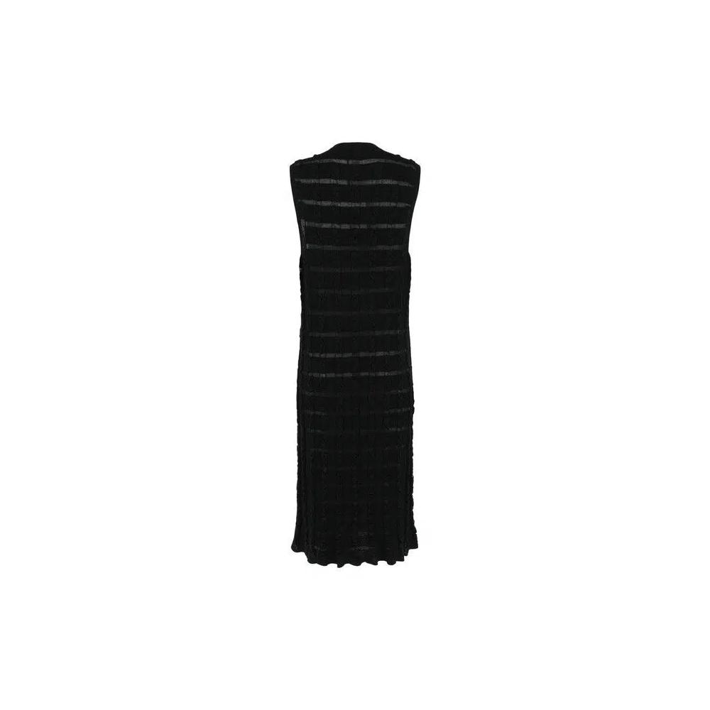 Платье миди Ferragamo Cable Knit Midi Dress 'Black' 2