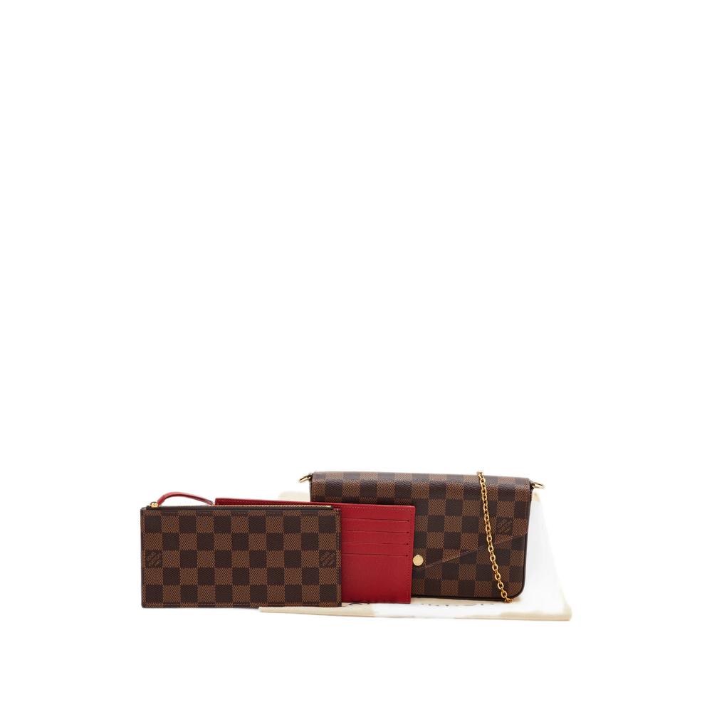 Felicie Damier Ebene clutch bag 4